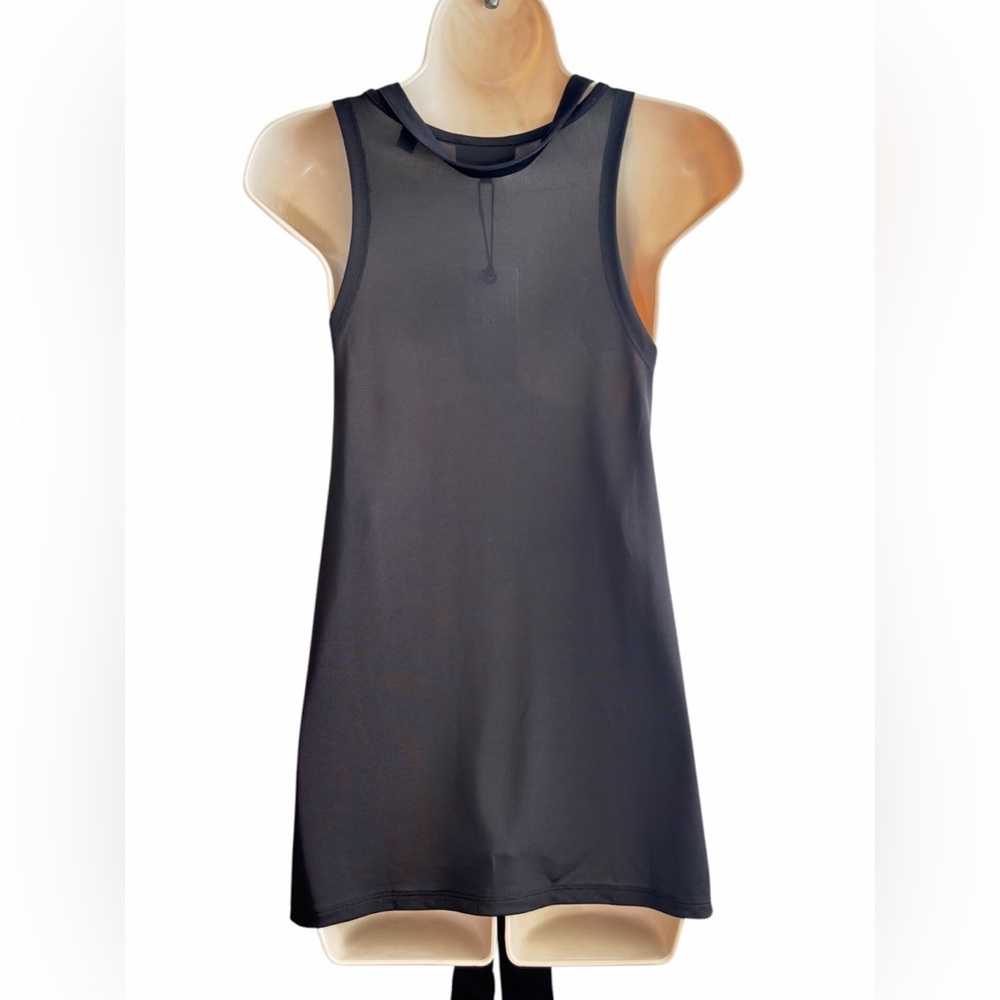Ted Baker EVEAH 2 Black Halter Tunic Top Sleeveless Draped Asymmetric Blouse NEW - Picture 11 of 16